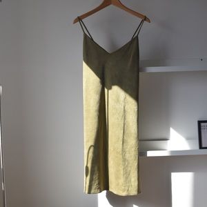Suede strap dress